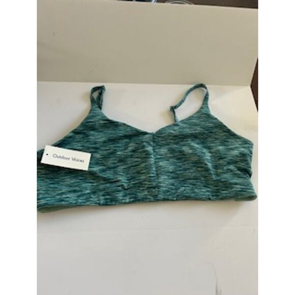 $60 NWT Outdoor Voices Flow Adjustable Bralette XXXL Green Pattern - Picture 1 of 6